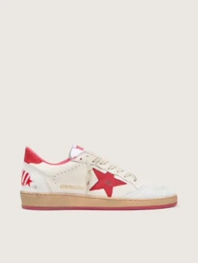 Ball Star Wishes da donna in pelle bianca con stella rossa e linguetta sul tallone