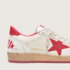 Ball Star Wishes da donna in pelle bianca con stella rossa e linguetta sul tallone