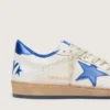 Ball Star Wishes da uomo in pelle nappa bianca con stella blu brillante e linguetta sul tallone