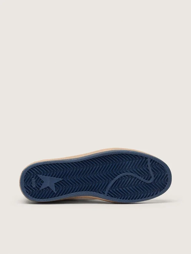 Ball Star Wishes da uomo in pelle nappa bianca con stella blu brillante e linguetta sul tallone
