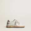 Ball Star Young con stella e linguetta sul tallone in pelle metallizzata dorata