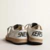 Ball Star Young con stella e linguetta sul tallone in pelle metallizzata dorata
