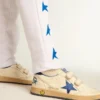 Ball Star Young con stella in pelle blu metallizzata e linguetta sul tallone