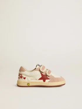 Ball Star Young in nappa con stella in nappa e linguetta sul tallone in pelle scamosciata rosa