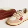 Ball Star Young in nappa con stella in nappa e linguetta sul tallone in pelle scamosciata rosa