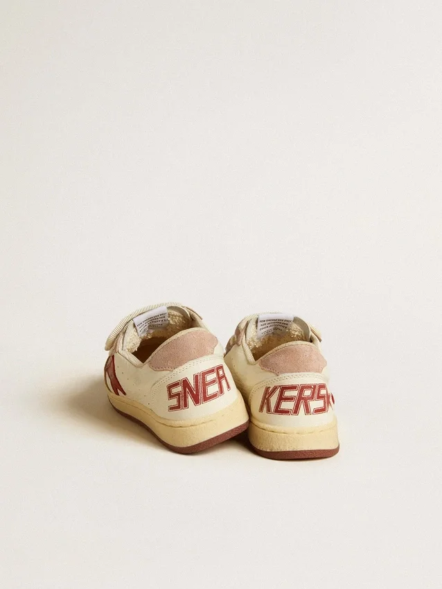 Ball Star Young in nappa con stella in nappa e linguetta sul tallone in pelle scamosciata rosa