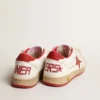 Ball Star Young in nappa con stella in pelle rossa e linguetta sul tallone