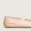 Ballerine Étoile in raso rosa cipria con stella ricamata rosa cipria e cinturino elastico