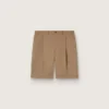 Bermuda da uomo in cotone beige