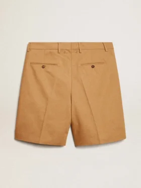 Bermuda da uomo in cotone beige