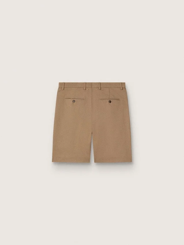 Bermuda da uomo in cotone beige