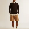 Bermuda da uomo in cotone beige