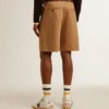 Bermuda da uomo in cotone beige
