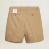 Bermuda da uomo in cotone beige