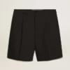 Bermuda da uomo in cotone nero