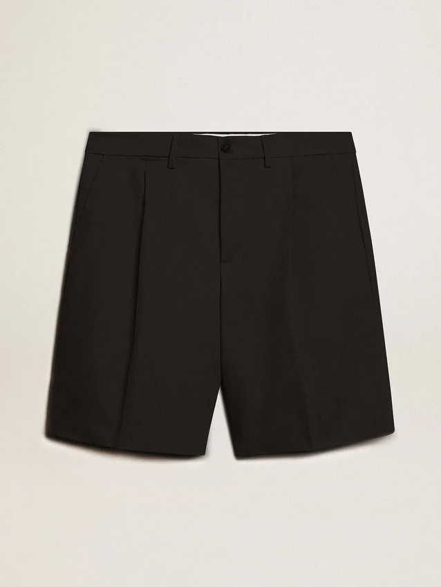Bermuda da uomo in cotone nero