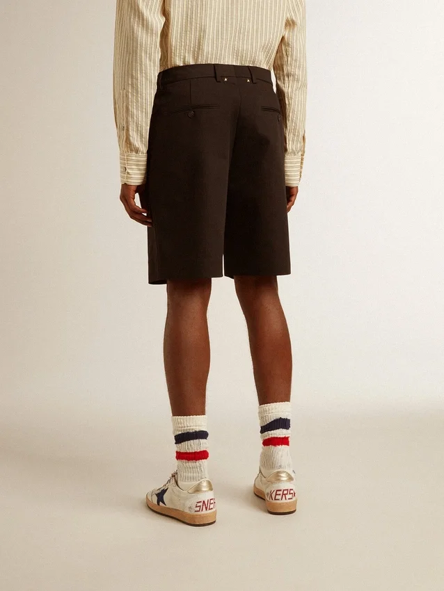 Bermuda da uomo in cotone nero