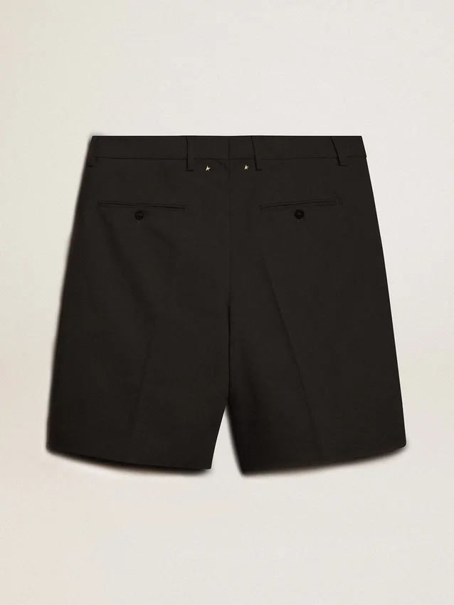 Bermuda da uomo in cotone nero