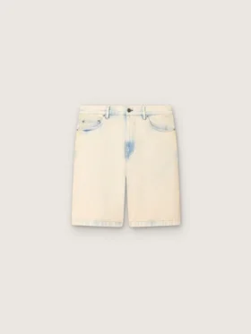 Bermuda da uomo in denim color sabbia chiaro