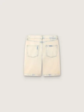 Bermuda da uomo in denim color sabbia chiaro