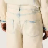 Bermuda da uomo in denim color sabbia chiaro
