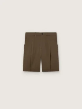 Bermuda da uomo in gabardina di lana