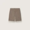 Bermuda unisex in maglia grigio tortora
