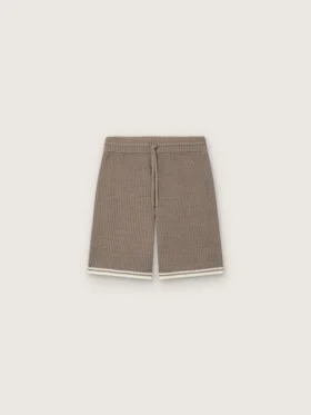 Bermuda unisex in maglia grigio tortora