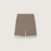 Bermuda unisex in maglia grigio tortora