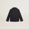 Blazer da bambino blu scuro a doppio petto con bottoni