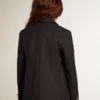 Blazer da bambino blu scuro a doppio petto con bottoni