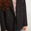 Blazer da bambino blu scuro a doppio petto con bottoni