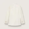 Blazer da donna doppiopetto in bianco invecchiato