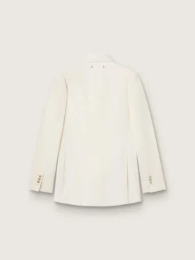 Blazer da donna doppiopetto in bianco invecchiato