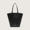 Borsa 24/7 North South in pelle nera con manici regolabili