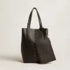 Borsa 24/7 North South in pelle nera con manici regolabili