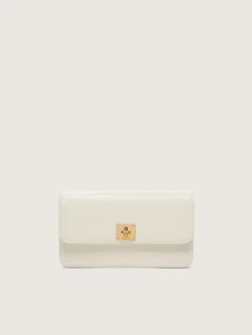 Borsa Gioia in pelle a doghe color burro con dettagli dorati