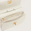 Borsa Gioia in pelle a doghe color burro con dettagli dorati