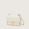 Borsa Venezia in pelle a doghe color burro con dettagli dorati