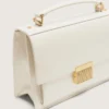 Borsa Venezia in pelle a doghe color burro con dettagli dorati
