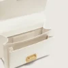 Borsa Venezia in pelle a doghe color burro con dettagli dorati