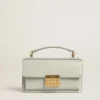 Borsa Venezia piccola in pelle martellata grigio minerale con dettagli dorati