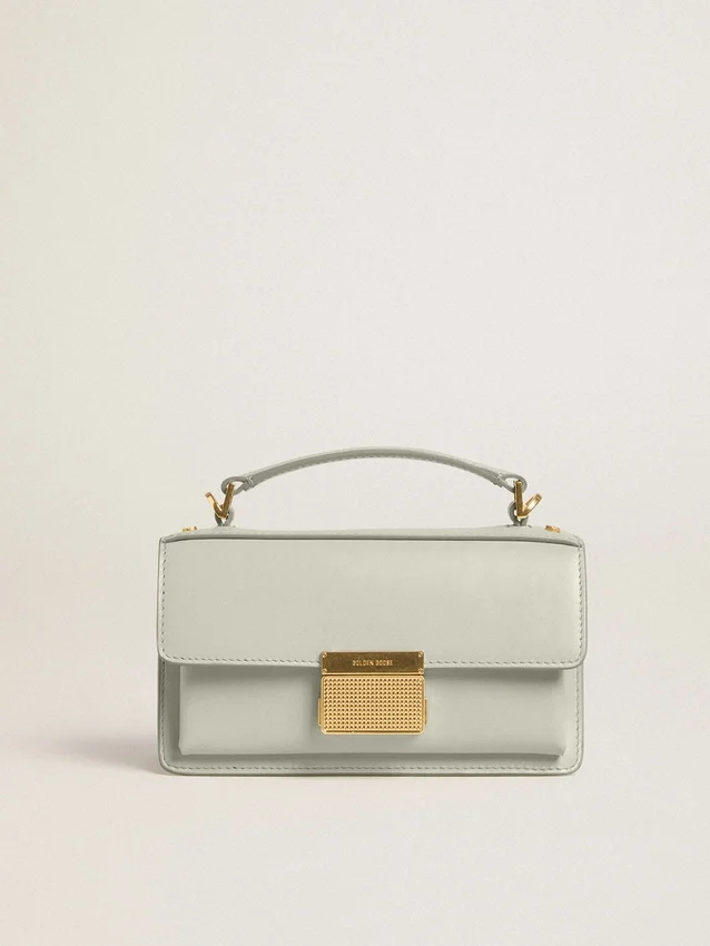 Borsa Venezia piccola in pelle martellata grigio minerale con dettagli dorati