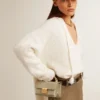 Borsa Venezia piccola in pelle martellata grigio minerale con dettagli dorati
