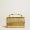 Borsa Venezia piccola in pelle metallizzata dorata con dettagli dorati