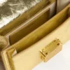 Borsa Venezia piccola in pelle metallizzata dorata con dettagli dorati