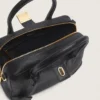 Borsa Vita in pelle di montone nera con dettagli dorati