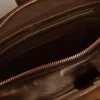 Borsa Vita in pelle nera invecchiata con dettagli dorati