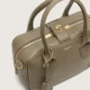 Borsa Vita in pelle verde salvia con dettagli dorati