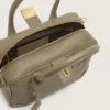 Borsa Vita in pelle verde salvia con dettagli dorati